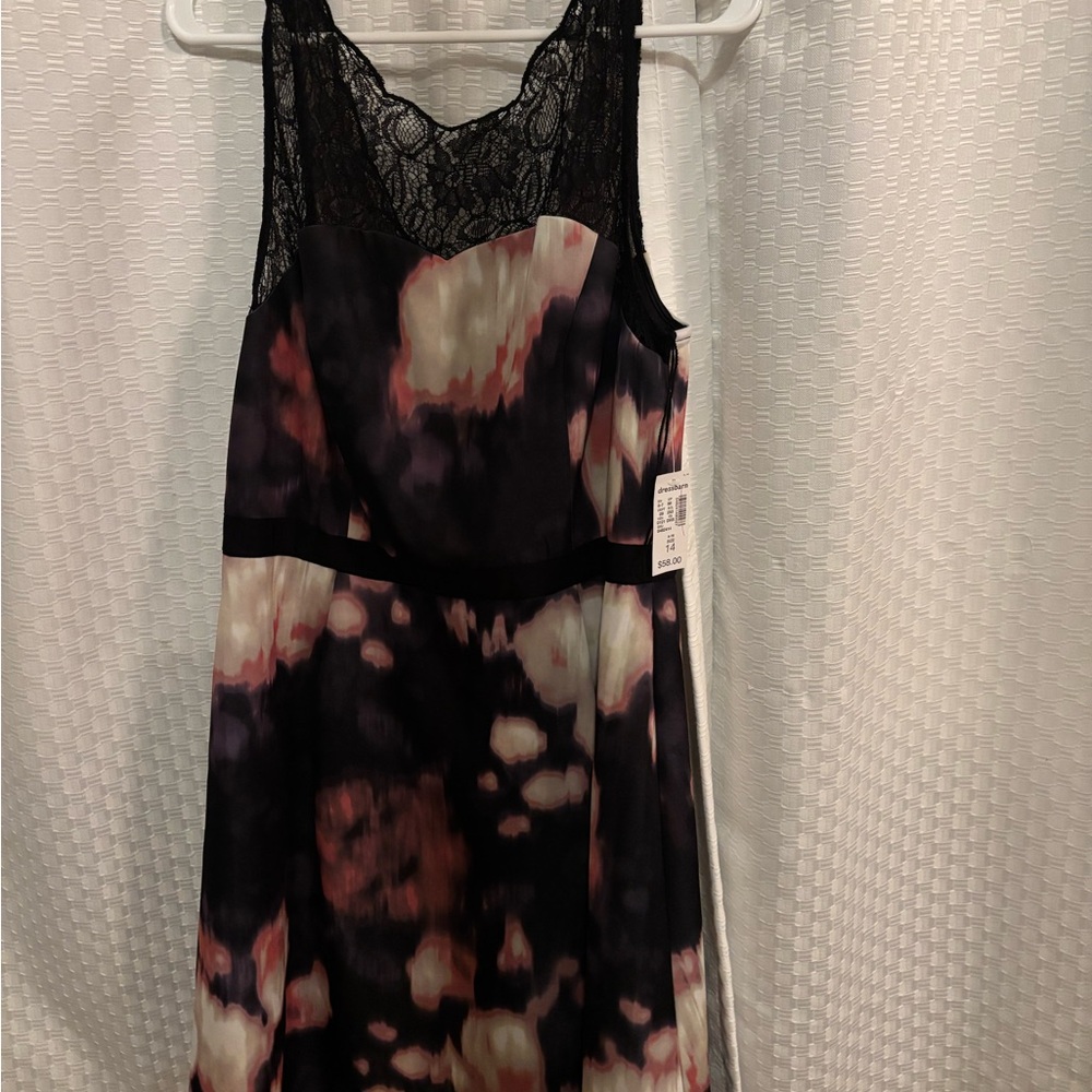 Beautiful Multicolor Lace Midi Dress